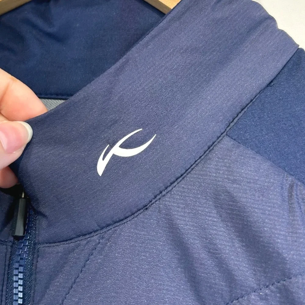 NWOT KJUS Golf Men Retention Jacket 2XL Blue Quilted Technical Performance
